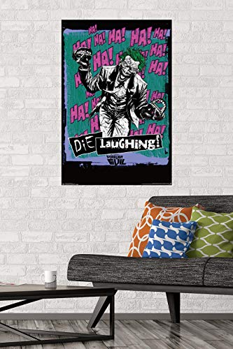 Trends International 24X36 DC Comics - The Joker - Die Laughing Wall Poster, 24.00" x 36.00", Premium Unframed Version