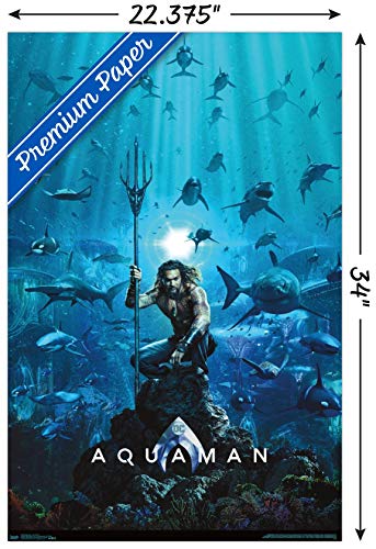 Trends International DC Comics Movie - Aquaman - One Sheet Wall Poster, 22.375" x 34", Premium Unframed Version