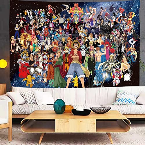 Timimo Anime Poster Tapestry - Decorations - Japanese Backgrounds - Anime Peripherals, Wall Art Decorative Scrolls, Metal Posters, Dorm Bedroom And Christmas Gifts 60x80in (Anime Tapestry 4)