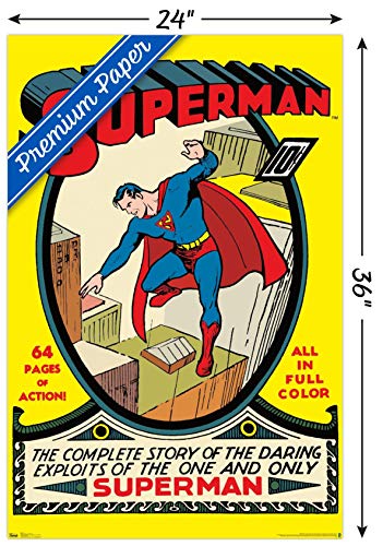 Trends International 24X36 DC Comics - Superman - Cover #1 Wall Poster, 24" x 36", Premium Unframed Version
