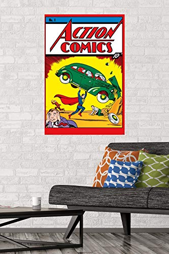 Trends International 24X36 DC Comics - Superman - Action Comics Cover #1 Wall Poster, 24" x 36", Premium Unframed Version