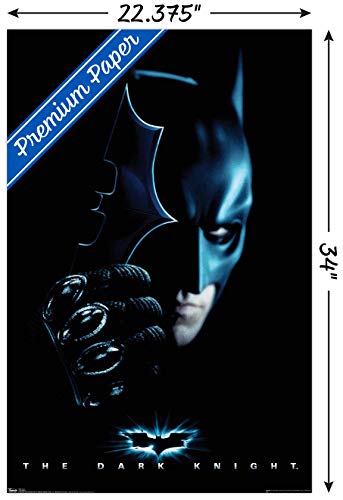 Trends International DC Comics Movie - The Dark Knight - Batman with Batarang Wall Poster, 22.375" x 34", Premium Unframed Version