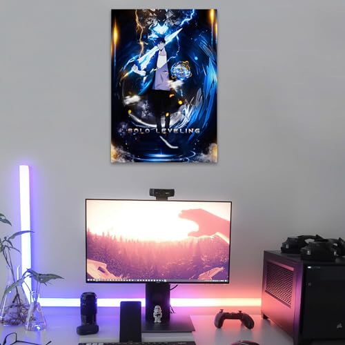 MiodiyaArt Anime Solo Poster Leveling 8 Pcs 16.5 x 11.5 inch Wall Decor Anime Merch Art Prints HD Posters for Fans