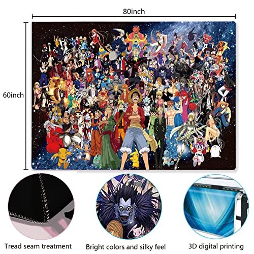Timimo Anime Poster Tapestry - Decorations - Japanese Backgrounds - Anime Peripherals, Wall Art Decorative Scrolls, Metal Posters, Dorm Bedroom And Christmas Gifts 60x80in (Anime Tapestry 4)