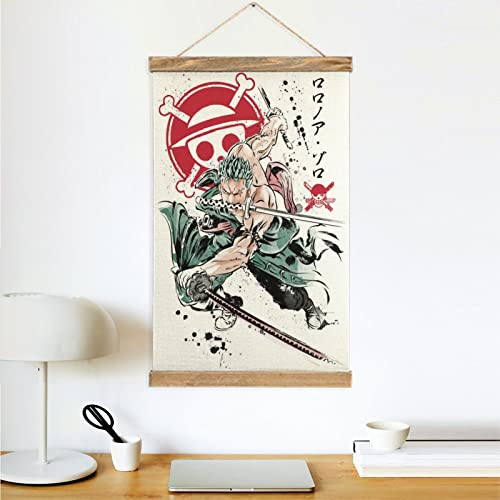 MCHCOS Anime Scroll Poster Anime Room Decor Canvas Wall Art For Bedroom Decor 13x20in