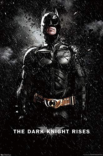 Trends International DC Comics Movie - The Dark Knight Rises - Batman Rain Wall Poster, 22.375" x 34", Premium Unframed Version