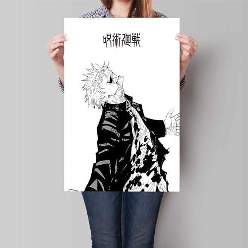 Hannahcos 3 Piece Japanese Anime Poster, Canvas Wall Art, Manga Art Kinji Hakari Print Painting for Room Decor Anime Artwork Fan Gift 12x16in Unframed
