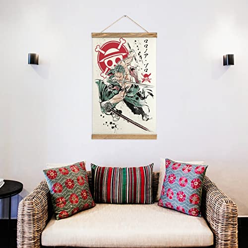 MCHCOS Anime Scroll Poster Anime Room Decor Canvas Wall Art For Bedroom Decor 13x20in