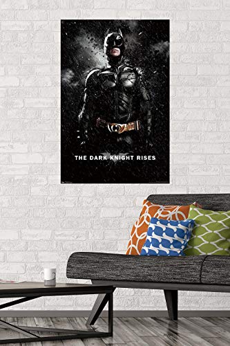 Trends International DC Comics Movie - The Dark Knight Rises - Batman Rain Wall Poster, 22.375" x 34", Premium Unframed Version
