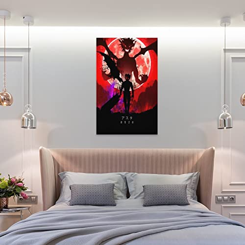 Black Clovers Anime Posters Cool Posters Boys Girls Room Dorm Aesthetic Decor Wall Art Wall Art Paintings Canvas Wall Decor Home Decor Living Room Decor Aesthetic 16x24inch(40x60cm) Unframe-style