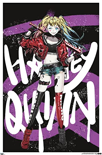 Trends International DC Comics - Harley Quinn Anime - Bat Wall Poster, 22.375" x 34", Premium Unframed Version