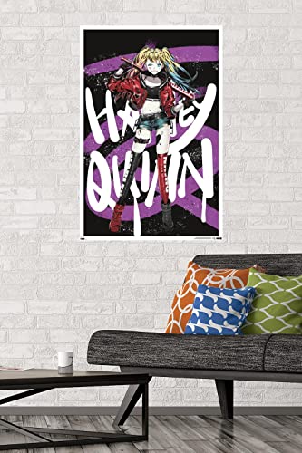 Trends International DC Comics - Harley Quinn Anime - Bat Wall Poster, 22.375" x 34", Premium Unframed Version