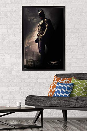 Trends International DC Comics Movie - The Dark Knight - Batman in the Shadows Wall Poster, 22.375" x 34", Black Framed Version