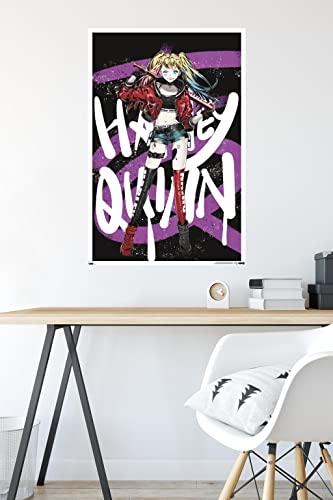 Trends International DC Comics - Harley Quinn Anime - Bat Wall Poster, 22.375" x 34", Premium Unframed Version