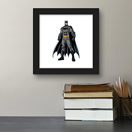 Trends International Gallery Pops DC Comics Batman - Gotham Hero Wall Art Wall Poster, 12" x 12", Black Framed Version