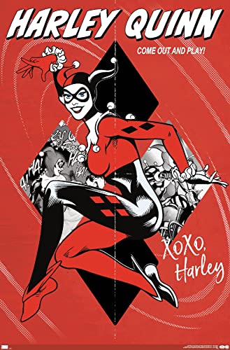 Trends International DC Comics - Harley Quinn - Come Out And Play Wall Poster, 22.375" x 34", Premium Unframed Version