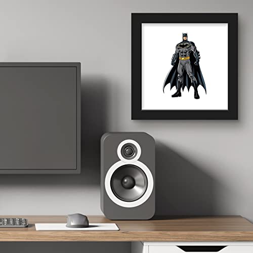 Trends International Gallery Pops DC Comics Batman - Gotham Hero Wall Art Wall Poster, 12" x 12", Black Framed Version
