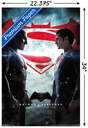 Trends International DC Comics Movie - Batman v Superman - One Sheet Wall Poster, 22.375" x 34", Premium Unframed Version