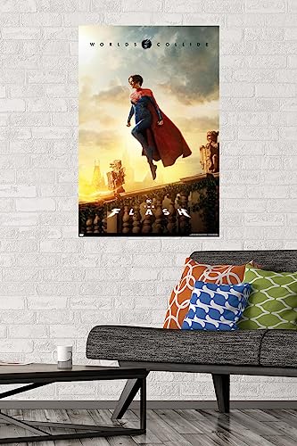 Trends International DC Comics Movie The Flash - Supergirl Flying One Sheet Wall Poster, 22.375" x 34", Premium Unframed Version