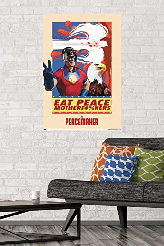 Trends International DC Comics TV Peacemaker - Eat Peace Wall Poster, 22.37" x 34.00", Premium Unframed Version