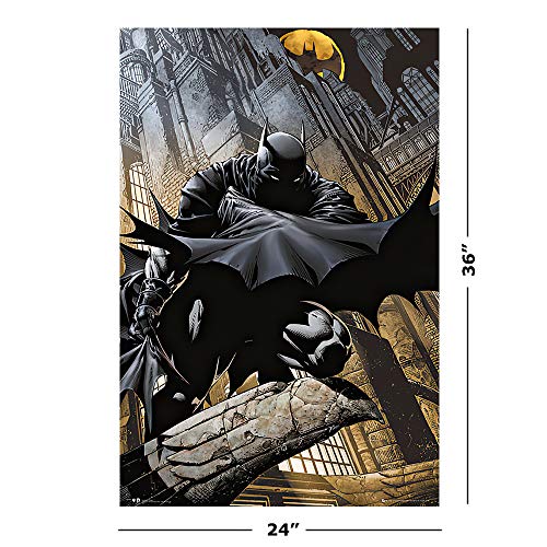 POSTER STOP ONLINE Batman - DC Comics Poster/Print (The Dark Knight/Crouching On Gargoyle) (Size 24" x 36")