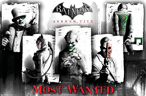 Trends International DC Comics VIdeo Game - Arkham City - Most Wanted Wall Poster, 22.375" x 34", Premium Unframed Version