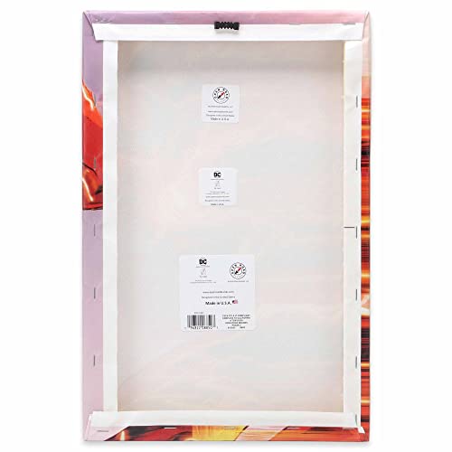 Open Road Brands DC Comics The Flash in Action Gallery Wrapped Canvas Wall Decor - The Flash Wall Art for Man Cave or Movie Room