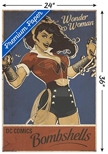 Trends International 24X36 DC Comics - Wonder Woman - Bombshell Wall Poster, 24" x 36", Premium Unframed Version
