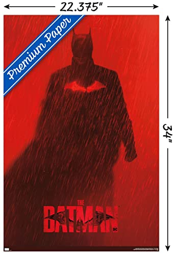 Trends International DC Comics Movie The Batman - Batman Teaser One Sheet Wall Poster, 22.375" x 34", Premium Unframed Version