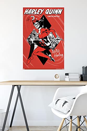 Trends International DC Comics - Harley Quinn - Come Out And Play Wall Poster, 22.375" x 34", Premium Unframed Version
