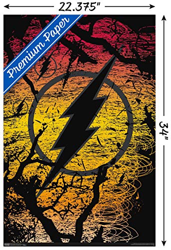 Trends International DC Comics - The Flash - Logo Wall Poster, 22.375" x 34", Premium Unframed Version