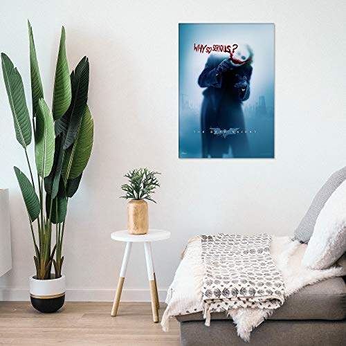 MIGHTYPRINT DC Comics - The Dark Knight – Joker - Why So Serious - Heath Ledger - Durable 17" x 24 Wall Art - NOT Made of Paper - Officially Licensed Collectible
