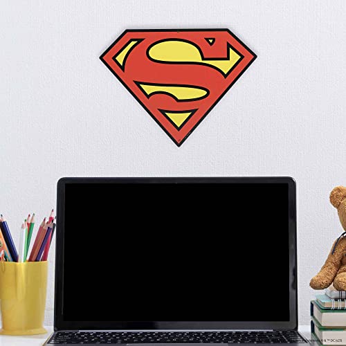 DC Comics Superman Logo Metal Sign - Fun Superman Wall Art for Man Cave, Bedroom or Movie Room