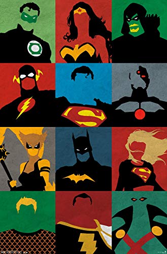 Trends International DC Comics - Justice League - Minimalist Wall Poster, 22.375" x 34", Premium Unframed Version