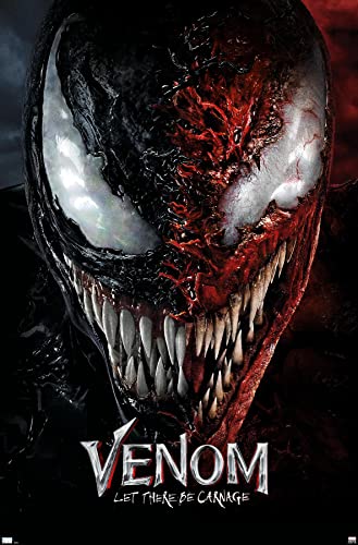 Trends International Marvel Venom: Let There be Carnage - Split Face One Sheet Wall Poster, 22.375" x 34", Premium Unframed Version