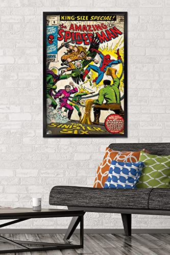 Trends International Marvel Comics - Spider-Man - Amazing Spider-Man #6 Wall Poster, 22.375" x 34", Black Framed Version