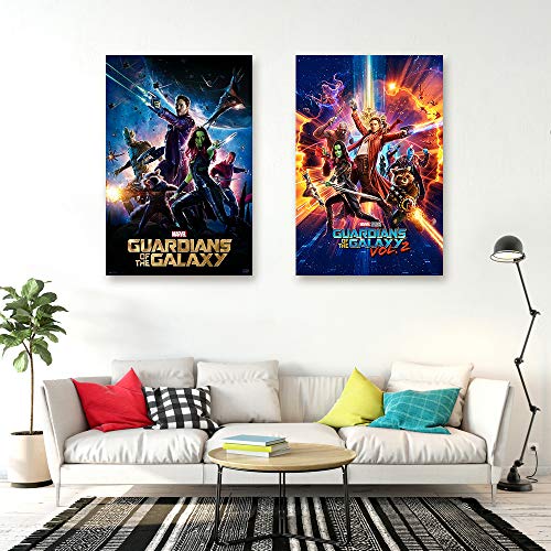 POSTER STOP ONLINE Guardians Of The Galaxy Part 1 & 2 - Movie Poster Set (Regular Styles) (Size 24 x 36 each)