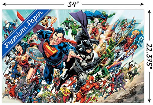 Trends International DC Comics - Justice League Rebirth - Group Wall Poster, 22.375" x 34", Premium Unframed Version