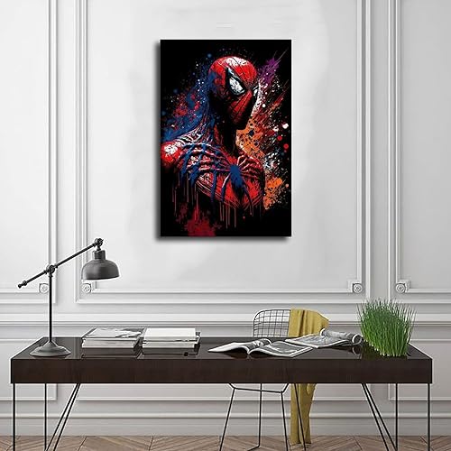 Spider Poster Man Hero Movie Poster Canvas Poster Unframe:16x24inch(40x60cm)