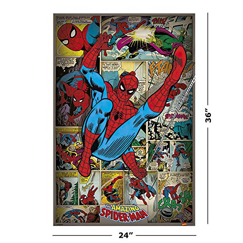 Marvel Comics Retro Posters - 3 Piece Poster Set #2 (Spider-Man, The Heroes & All Marvel Characters) (Size: 24" x 36" each)
