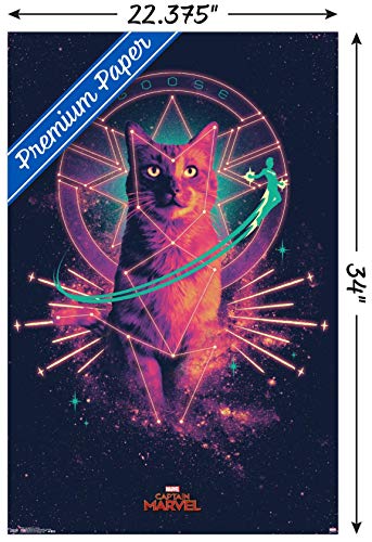 Trends International Marvel Cinematic Universe - Captain Marvel - Goose Wall Poster, 22.375" x 34", Premium Unframed Version