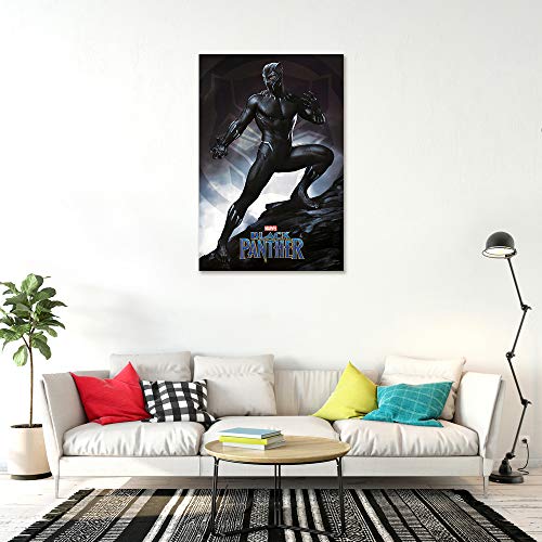 Black Panther - Marvel Movie Poster/Print (Stance) (Size: 24 inches x 36 inches) (Poster & Poster Strip Set)