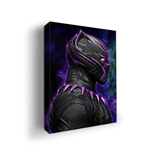 MAVIS PRINT Black Panther Canvas Wall Art 12x16 inches Marval Wall Decor | HD Printed & Wooden framed wall art | Modern Wall Decor for Bedroom, Living Room, Office, Kids Room | Made in USA