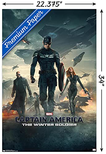Trends International Marvel - Captain America - The Winter Soldier - One Sheet Wall Poster, 22.37" x 34.00", Premium Unframed Version