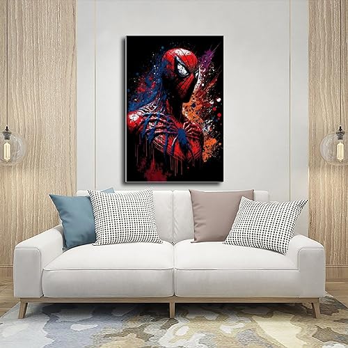 Spider Poster Man Hero Movie Poster Canvas Poster Unframe:16x24inch(40x60cm)