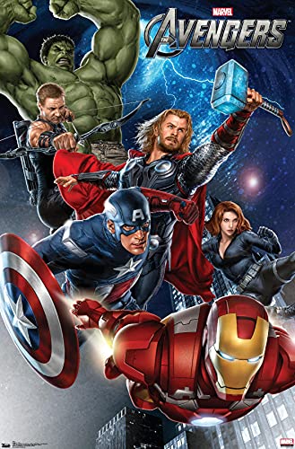 Trends International Marvel Cinematic Universe - Avengers - Group Wall Poster, 22.375" x 34", Premium Unframed Version