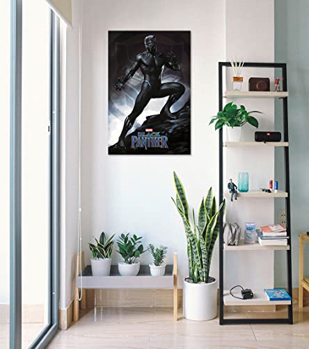 Black Panther - Marvel Movie Poster/Print (Stance) (Size: 24 inches x 36 inches) (Black Poster Hanger)