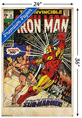 Trends International 24X36 Marvel Comics - Iron Man - Cover #25 Wall Poster, 24" x 36", Premium Unframed Version