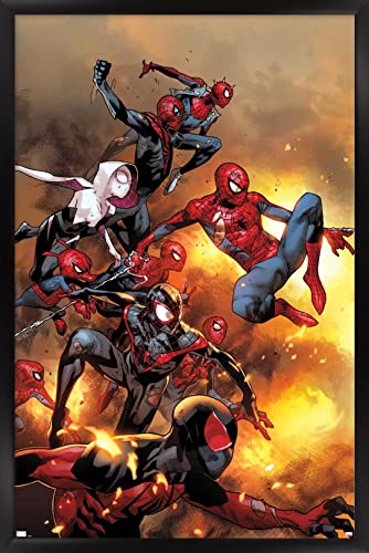 Trends International Marvel Comics - Spider-Verse - The Amazing Spider-Man #13 Wall Poster, 14.72" x 22.37", Black Framed Version