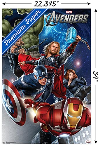 Trends International Marvel Cinematic Universe - Avengers - Group Wall Poster, 22.375" x 34", Premium Unframed Version